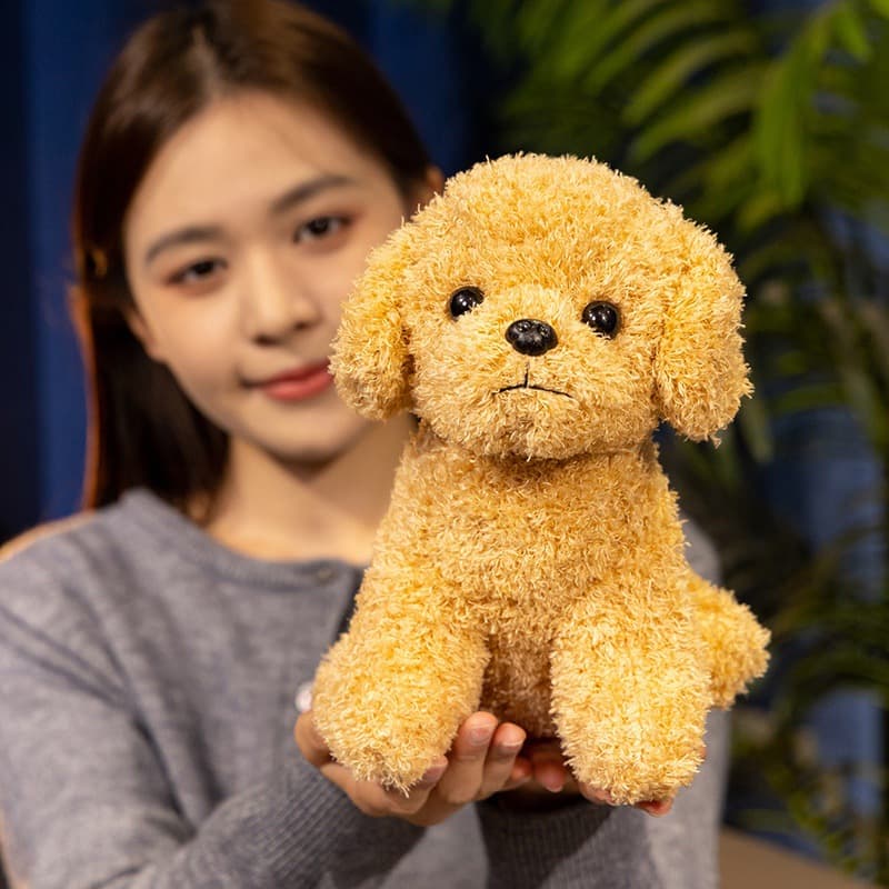 犬 ぬいぐるみ もふもふトイプードル ぬいぐるみ 愛らしい仲間