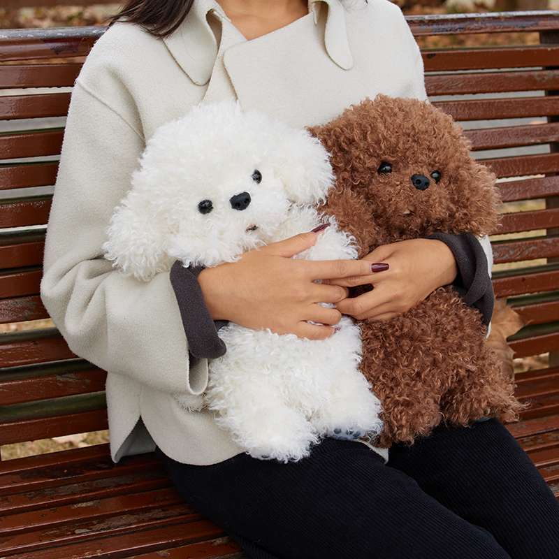犬 ぬいぐるみ もふもふトイプードル リュック型ぬいぐるみ