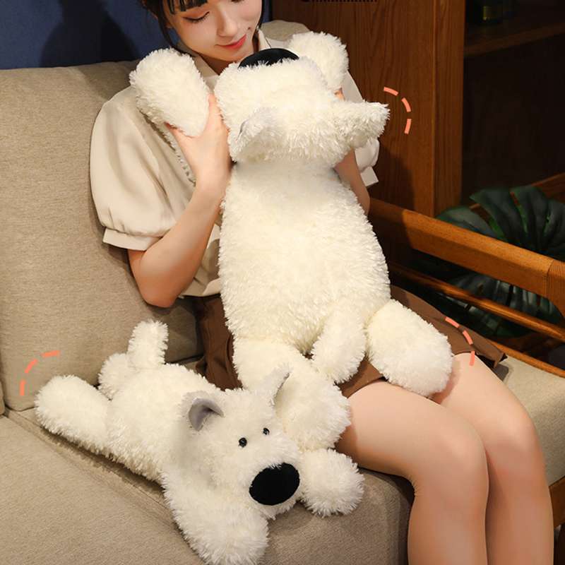 犬 ぬいぐるみ もふもふシュナウザーの抱き枕ぬいぐるみ