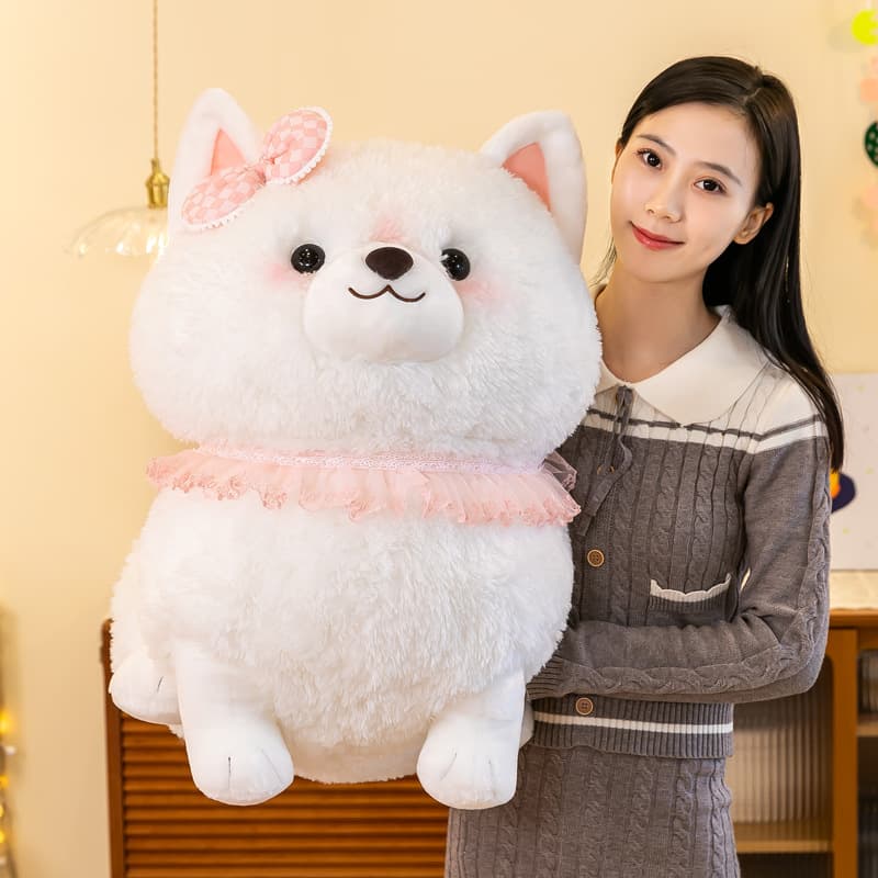 犬 ぬいぐるみ もふもふポメラニアン おめかしぬいぐるみ