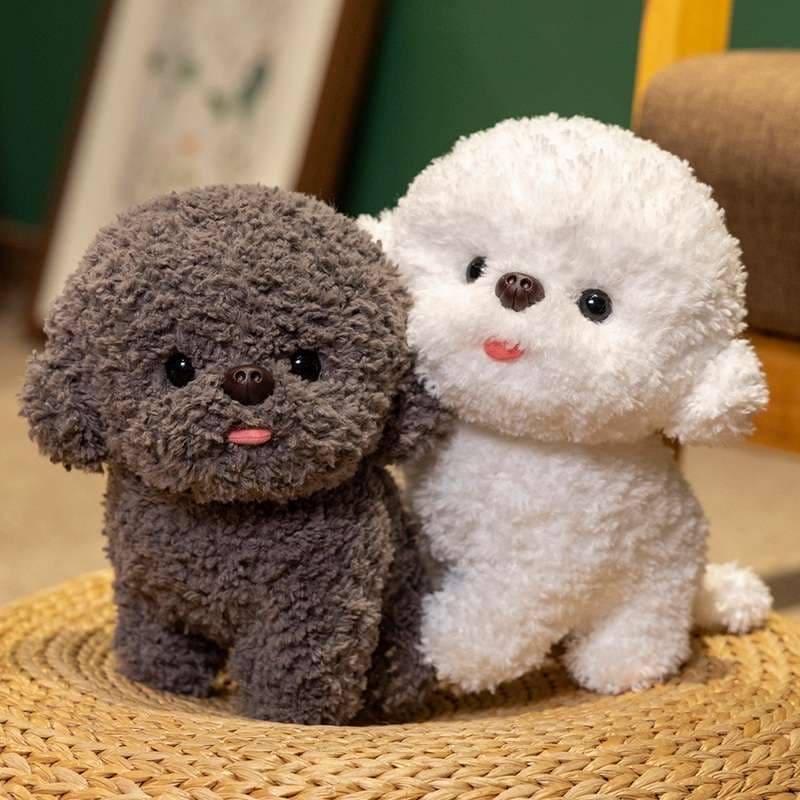犬 ぬいぐるみ もこもこ愛らしいトイプードルの癒しぬいぐるみ