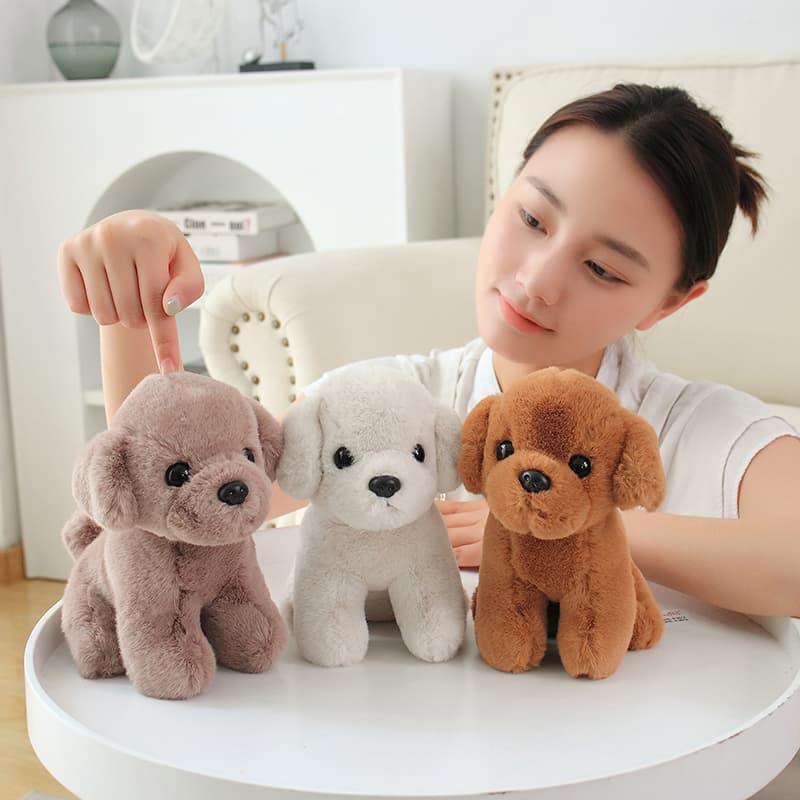 犬 ぬいぐるみ ふわもこトイプードル おすわりぬいぐるみ