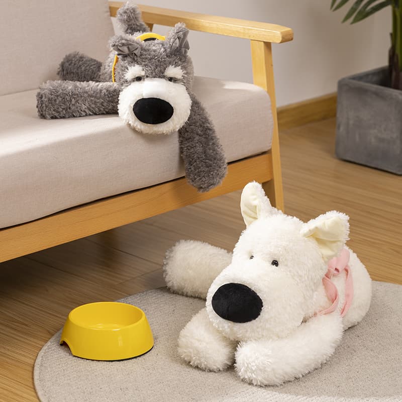 犬 ぬいぐるみ もこもこシュナウザーぬいぐるみ
