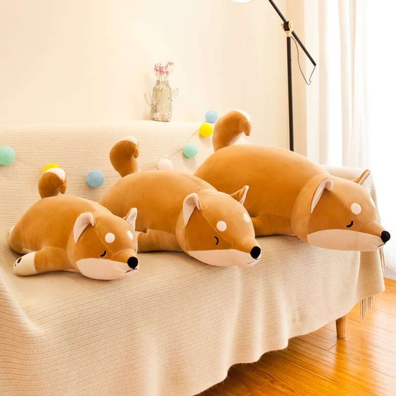 犬 ぬいぐるみ お昼寝柴犬の抱き枕ぬいぐるみ