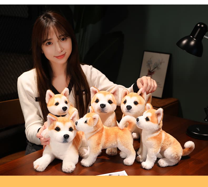 犬 ぬいぐるみ 親子で寄り添う秋田犬ぬいぐるみセット