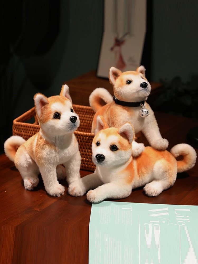 犬 ぬいぐるみ 本物そっくり立ち姿柴犬ぬいぐるみ