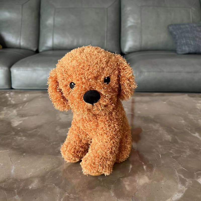 犬 ぬいぐるみ ふわもこトイプードル おすわりぬいぐるみ