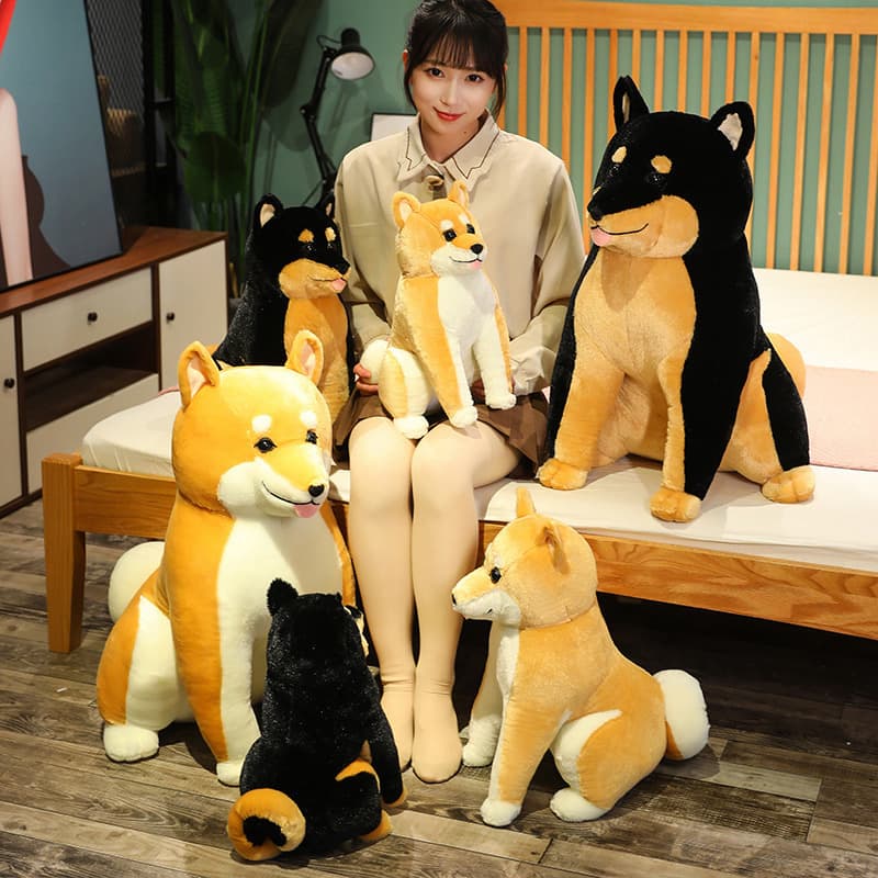  もちもち柴犬座りポーズ大型ぬいぐるみ