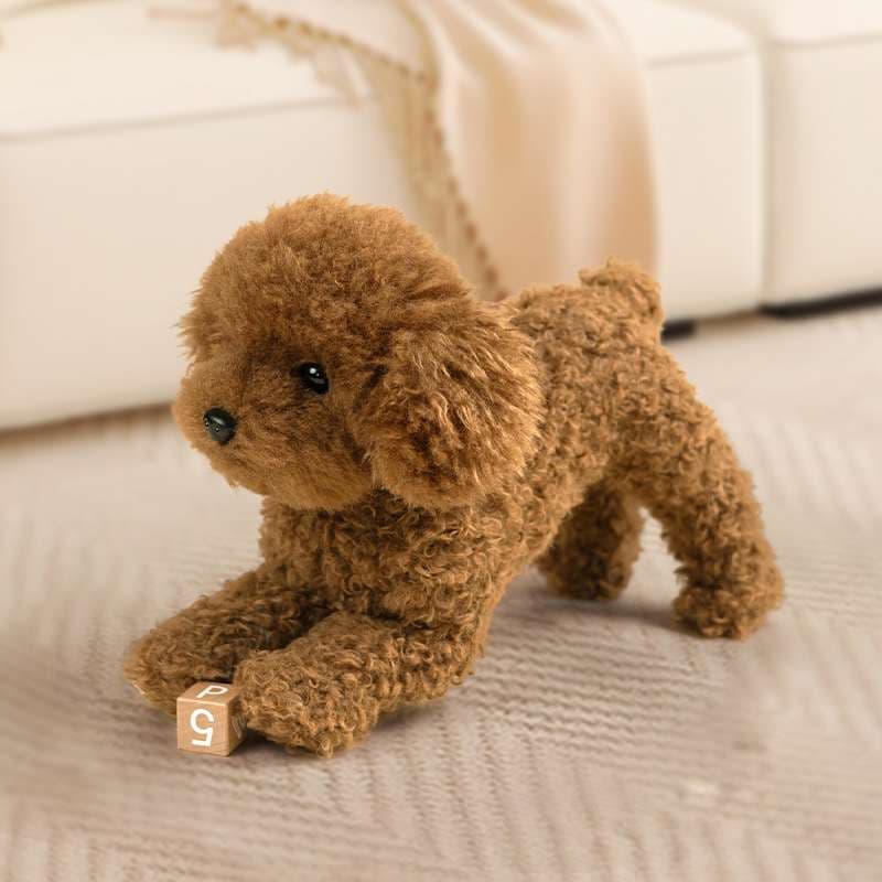 犬 ぬいぐるみ ふわもこトイプードルの癒しぬいぐるみ