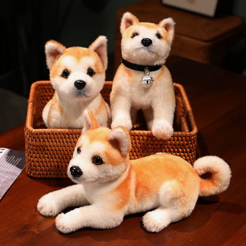 犬 ぬいぐるみ 親子で寄り添う秋田犬ぬいぐるみセット
