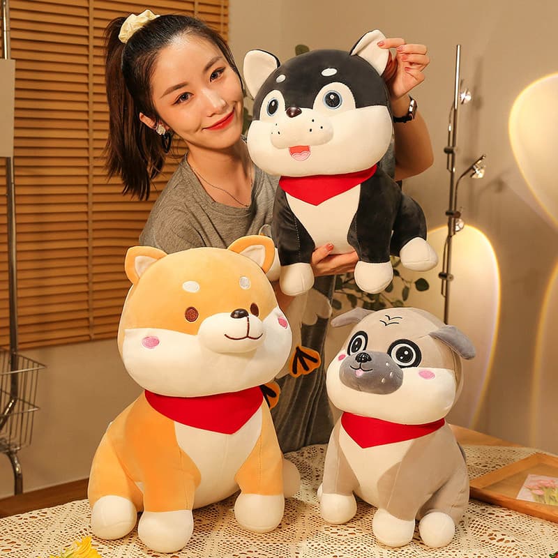 犬 ぬいぐるみ もこもこ癒やし犬ぬいぐるみ抱き枕