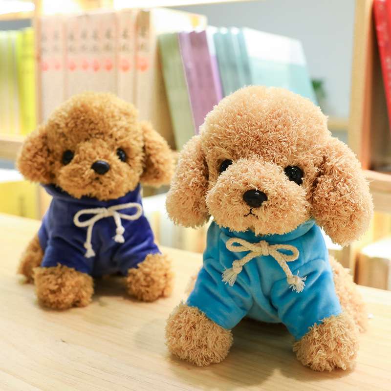 犬 ぬいぐるみ もこもこトイプードル おすわりぬいぐるみ