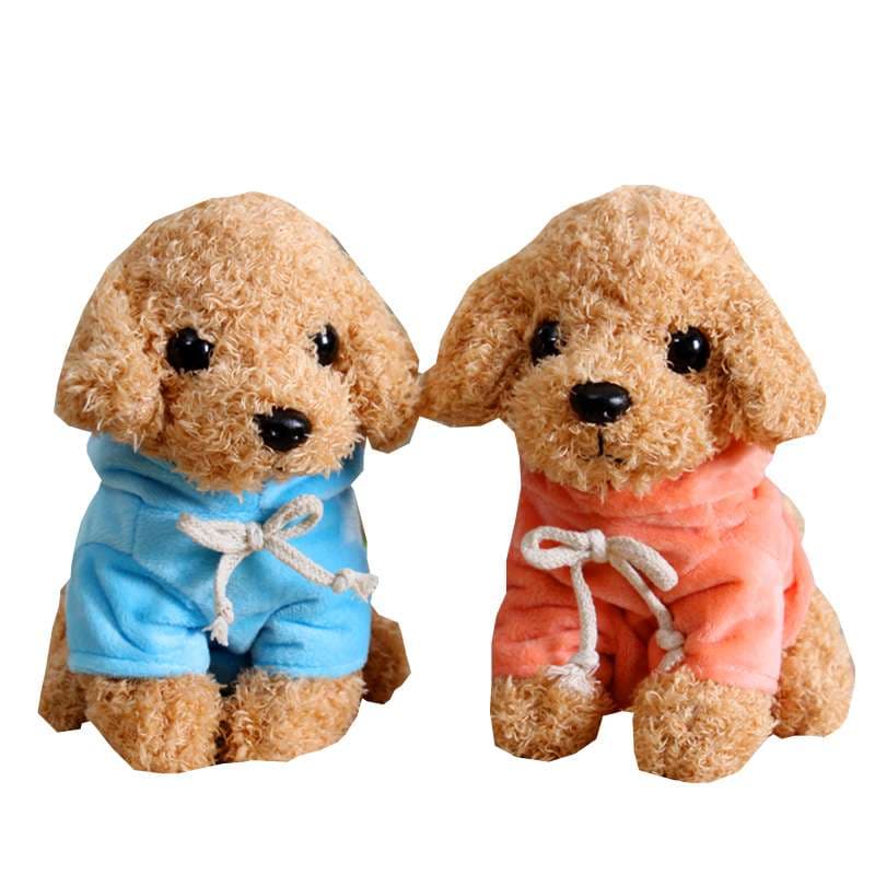 犬 ぬいぐるみ もこもこトイプードル おめかしぬいぐるみ