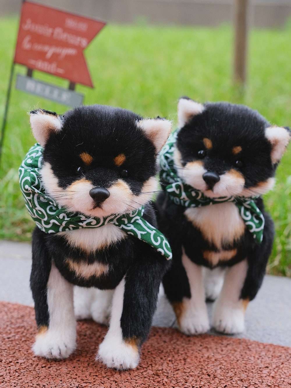 犬 ぬいぐるみ お散歩バンダナ柴犬ぬいぐるみ