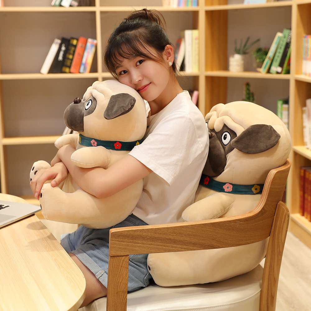 犬 ぬいぐるみ もちもちパグの癒やしずむ抱き枕