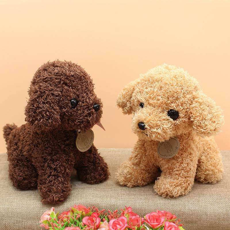 犬 ぬいぐるみ もこもこ愛らしいトイプードルぬいぐるみ