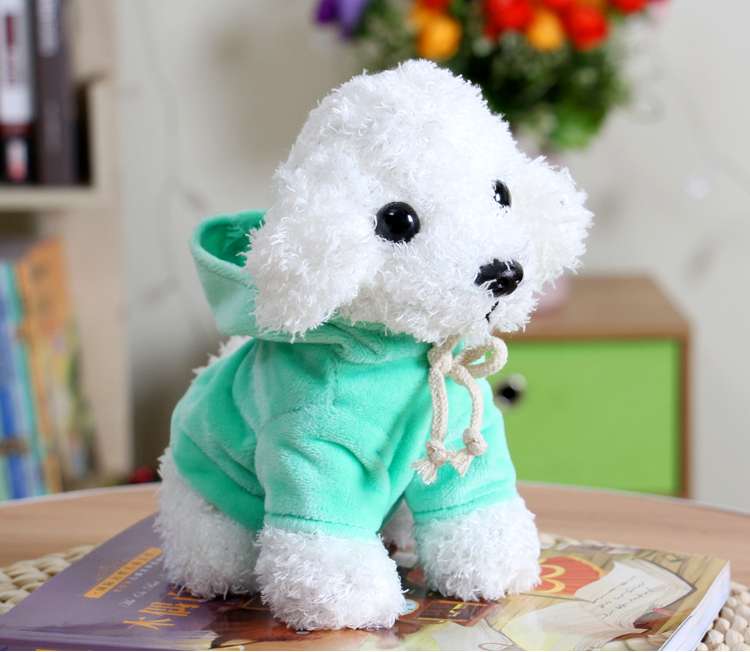 犬 ぬいぐるみ もこもこトイプードル おめかしぬいぐるみ