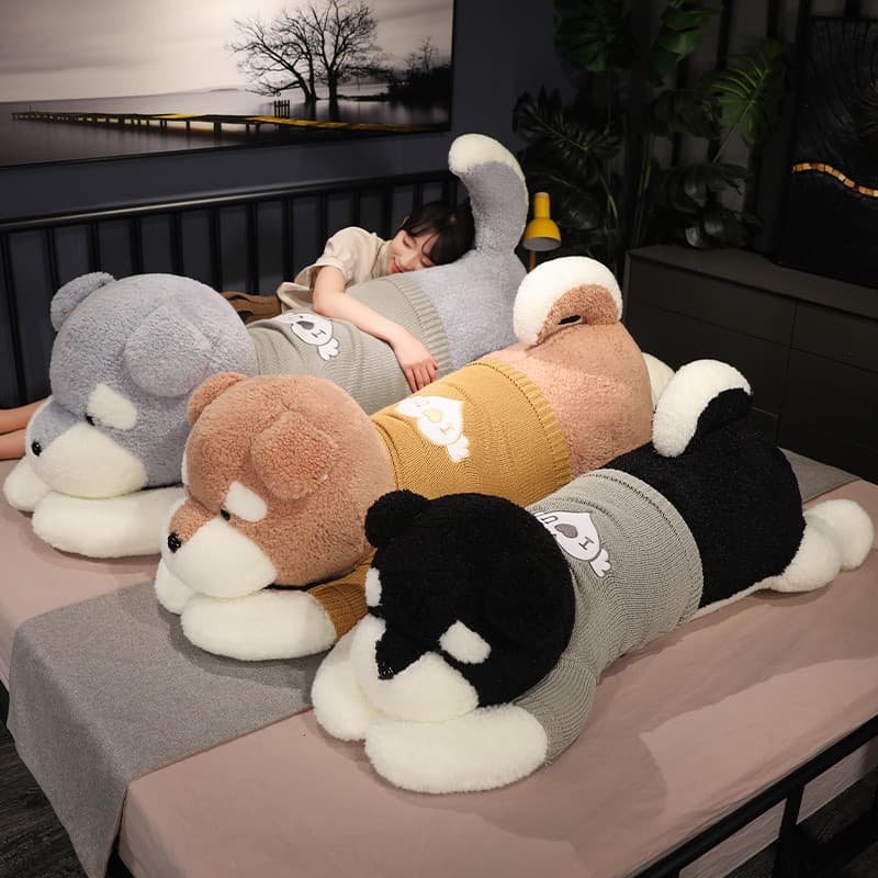 犬 ぬいぐるみ やすらぎの大きなシュナウザーぬいぐるみ