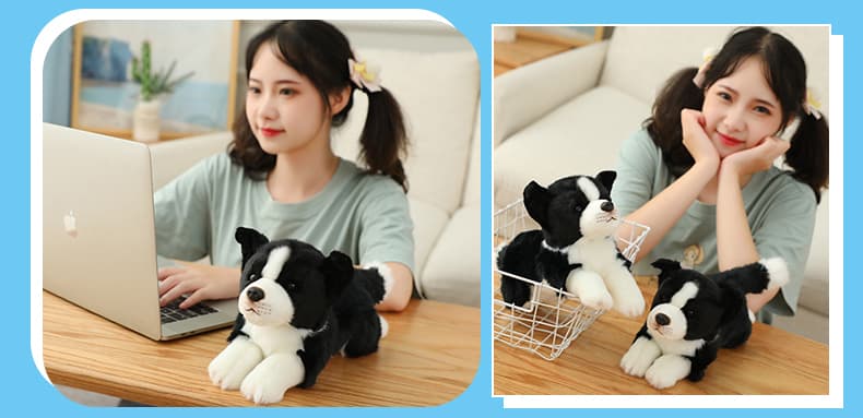 犬 ぬいぐるみ ふわもこ牧羊犬の赤ちゃん抱き枕