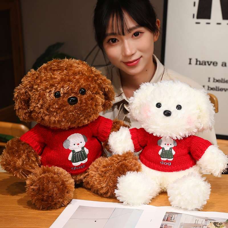 犬 ぬいぐるみ ふわもこトイプードル抱き枕ぬいぐるみ