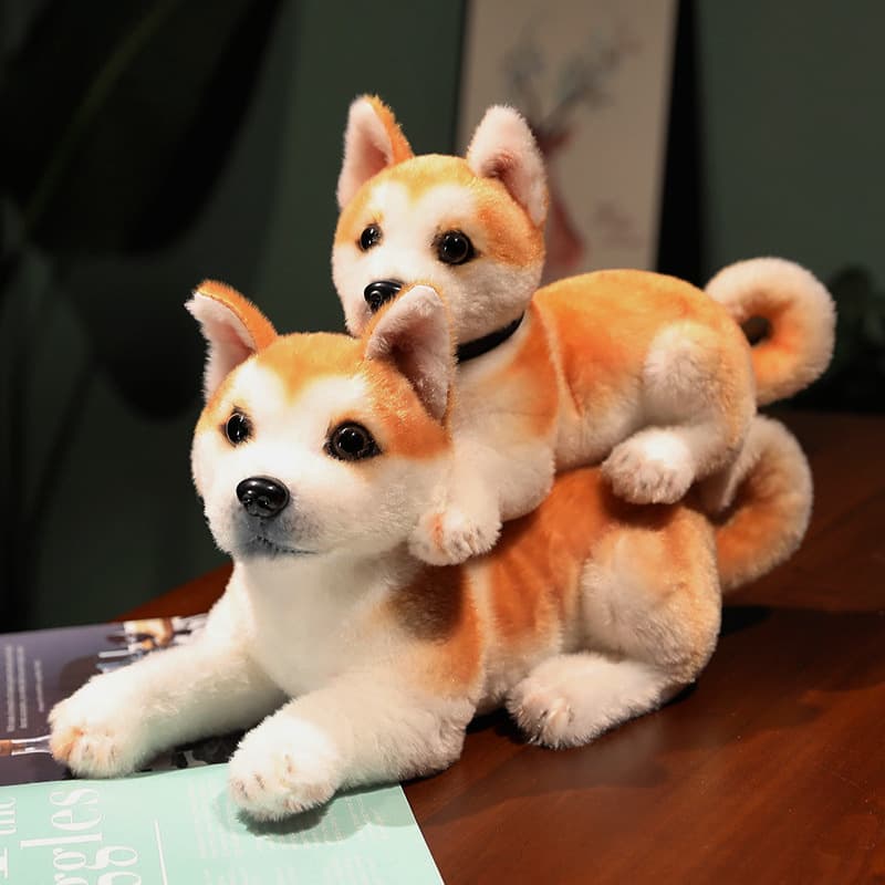 犬 ぬいぐるみ 親子で寄り添う秋田犬ぬいぐるみセット