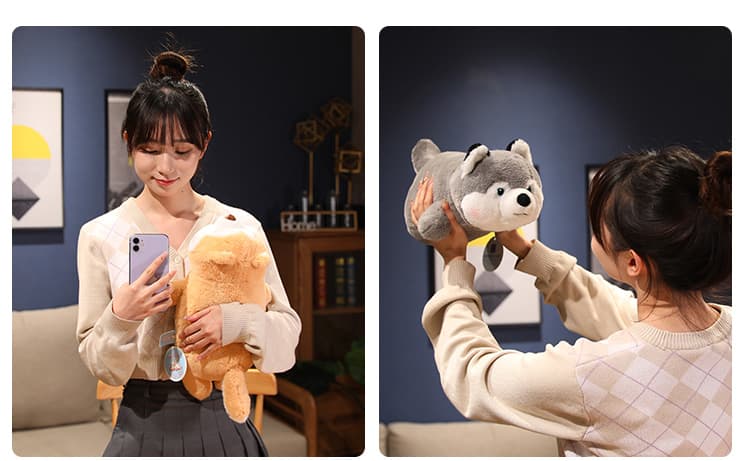 犬 ぬいぐるみ もふもふ柴犬 添い寝ぬいぐるみ