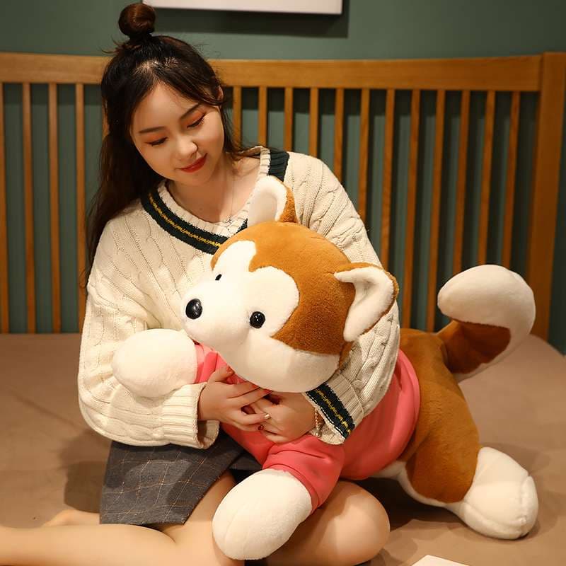 犬 ぬいぐるみ おすわり柴犬のふわもちぬいぐるみ
