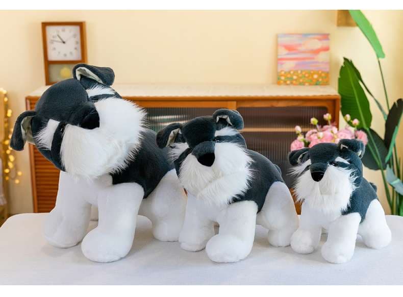 犬 ぬいぐるみ もふもふシュナウザーの癒しぬいぐるみ