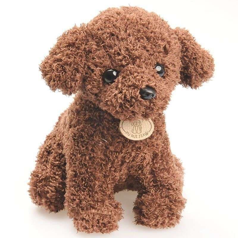 犬 ぬいぐるみ もふもふトイプードル おすわりぬいぐるみ
