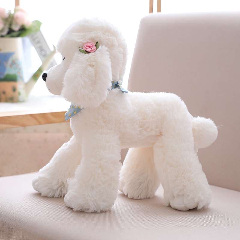犬 ぬいぐるみ もふもふトイプードル ぬいぐるみ ポーチ付き