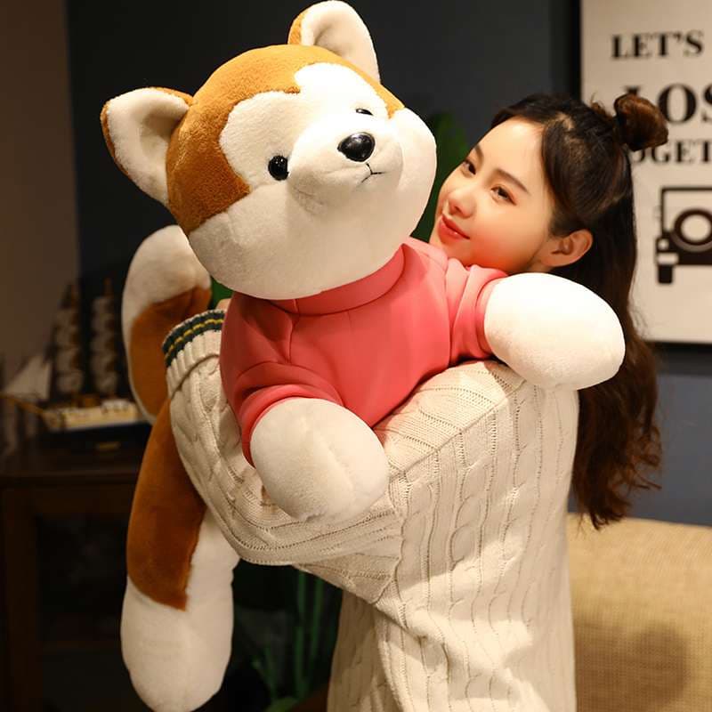 犬 ぬいぐるみ おすわり柴犬のふわもちぬいぐるみ