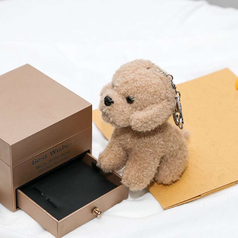 犬 ぬいぐるみ プレミアムふわもこトイプードルキーホルダー