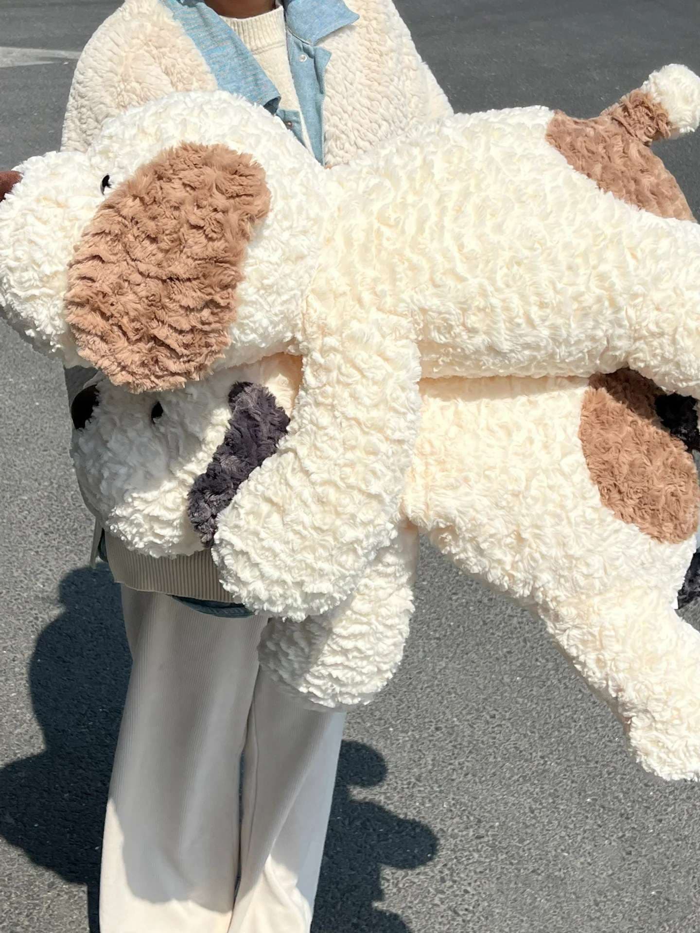 犬 ぬいぐるみ もこもこシュナウザーの添い寝ぬいぐるみ