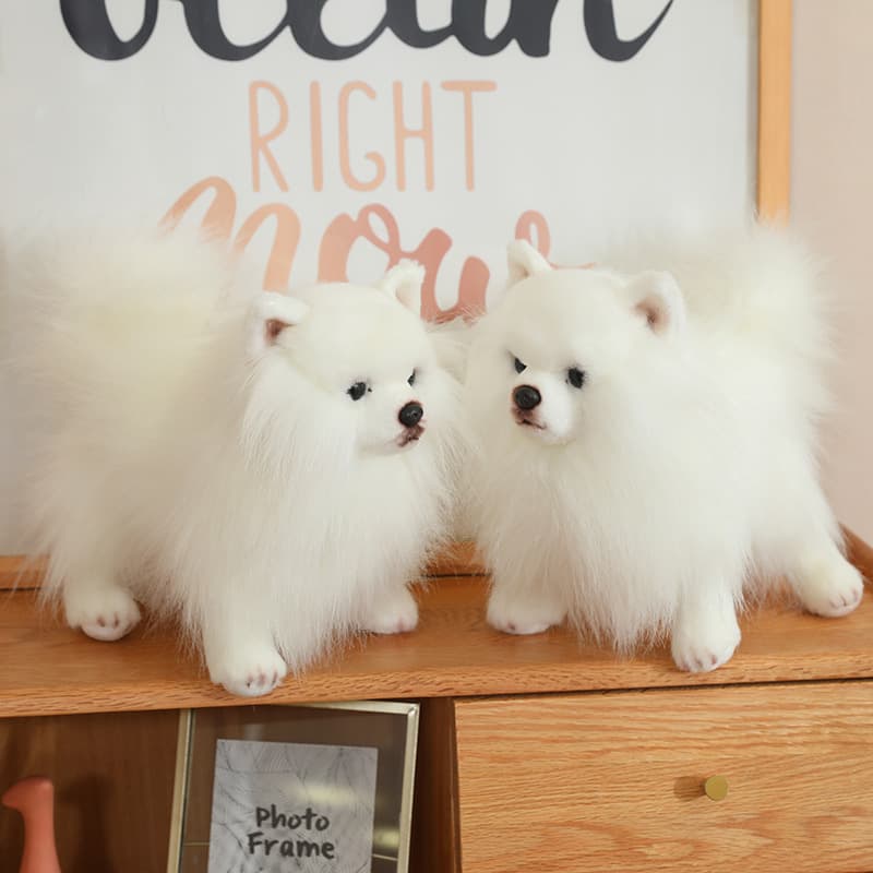 犬 ぬいぐるみ もふもふふわふわポメラニアン風立ち姿ぬいぐるみ