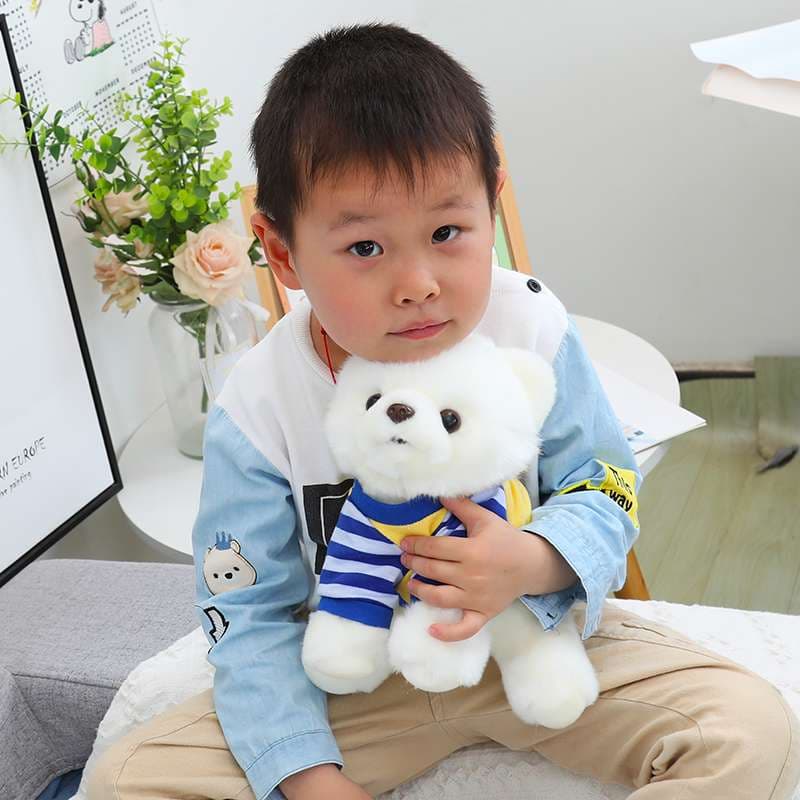 犬 ぬいぐるみ もこもこポメラニアン マリン