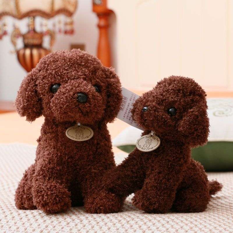 犬 ぬいぐるみ もふもふトイプードル おすわりぬいぐるみ