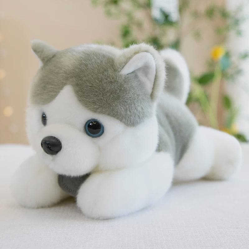 犬 ぬいぐるみ もふもふハスキー抱き枕
