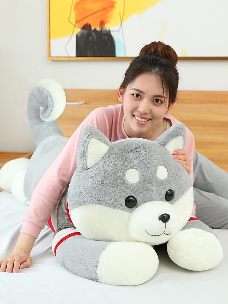 犬 ぬいぐるみ 犬 ぬいぐるみ もふもふ抱き枕 なかよし柴犬