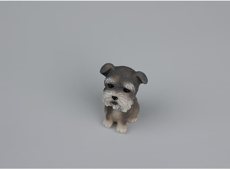 犬 ぬいぐるみ 愛らしいシュナウザーミニフィギュア
