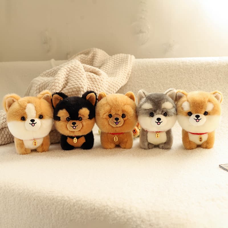 犬 ぬいぐるみ もふもふ豆柴 おすわりぬいぐるみ