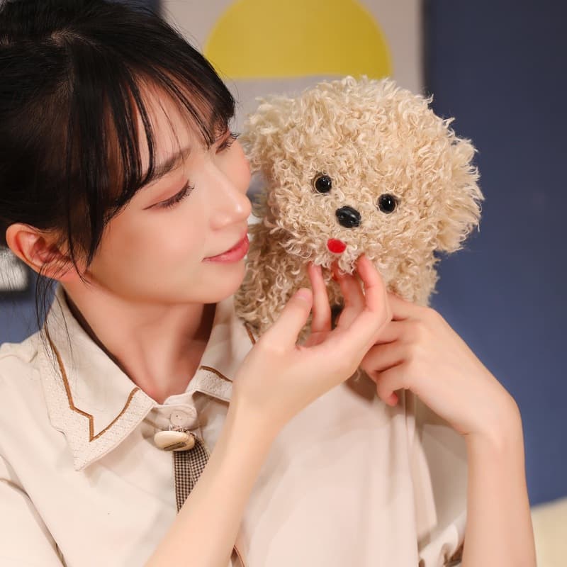 犬 ぬいぐるみ もこもこトイプードルのぬくもりパートナー