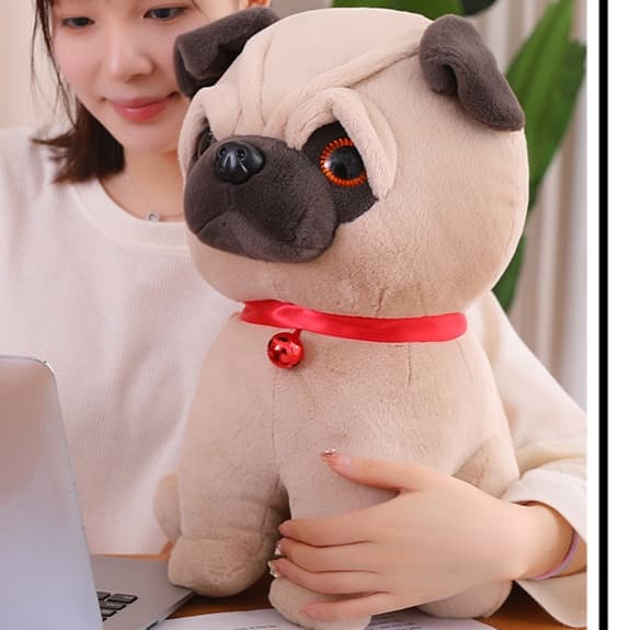 犬 ぬいぐるみ もふもふパグのふたごちゃんぬいぐるみ