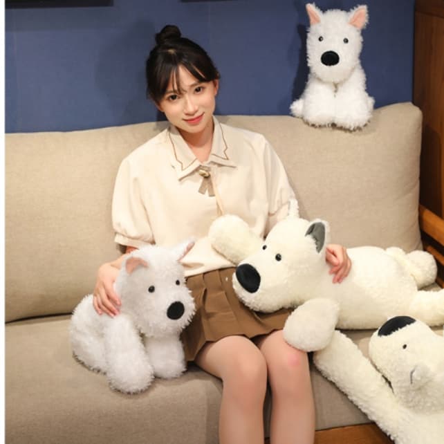 犬 ぬいぐるみ ふわふわもこもこシュナウザーぬいぐるみ