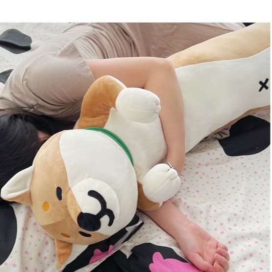犬 ぬいぐるみ 抱きつき柴犬 もふもふ添い寝ぬいぐるみ