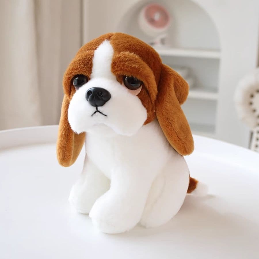 犬 ぬいぐるみ まんまるお目目のわんこ友達