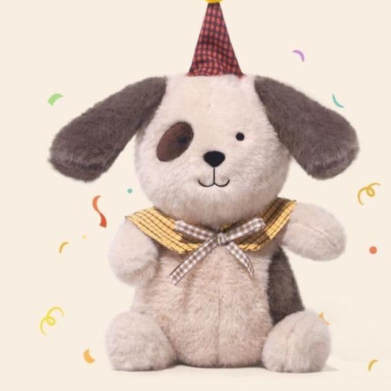 犬 ぬいぐるみ おめでとう!パーティーわんちゃん