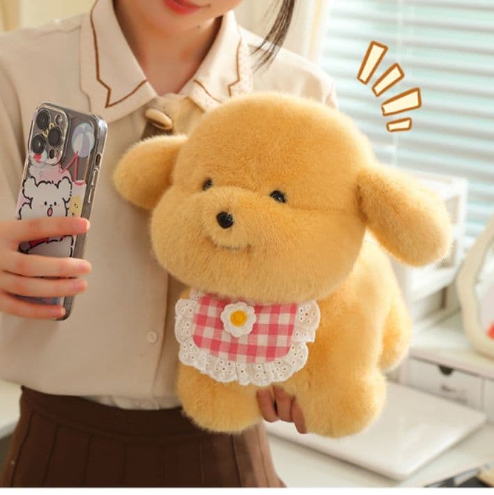 ふわふわお洋服付きプードル癒し系ぬいぐるみ