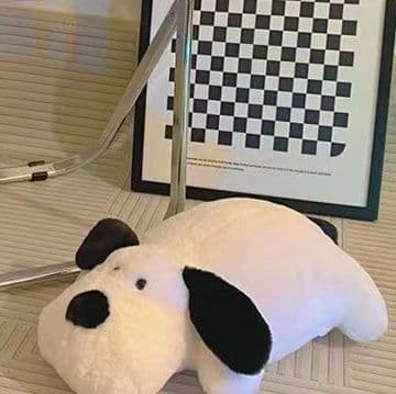 犬 ぬいぐるみ ふわふわ抱き枕にもなる大きな垂れ耳シュナイザー風ぬいぐるみ