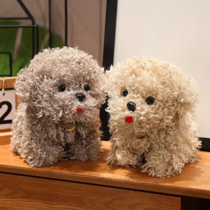 犬 ぬいぐるみ もこもこトイプードルのぬくもりパートナー