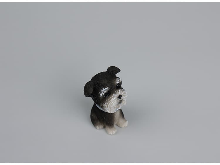 犬 ぬいぐるみ 愛らしいシュナウザーミニフィギュア